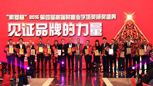 天生赢家凯发一触即发荣获2015高端财富金字塔奖之新锐品牌大奖