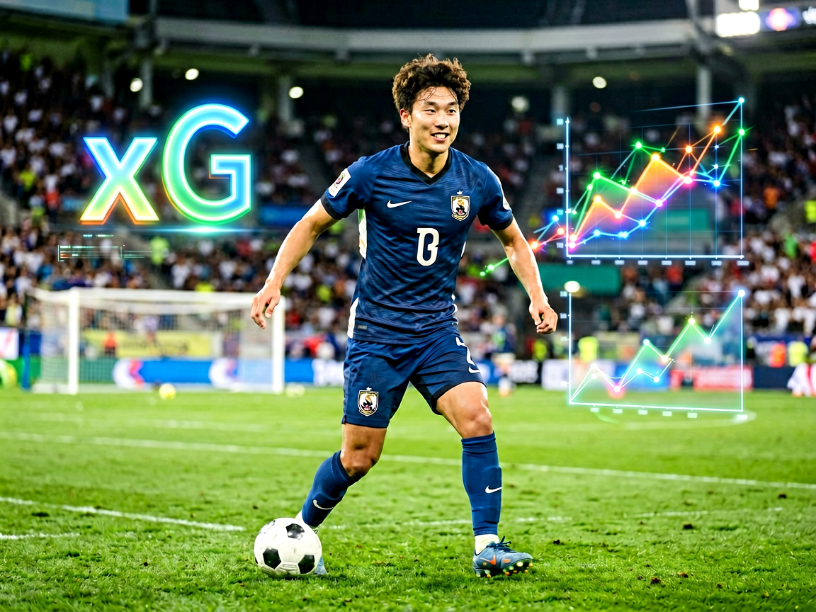 体育数据分析可视化界面，xG数据和趋势图表展示